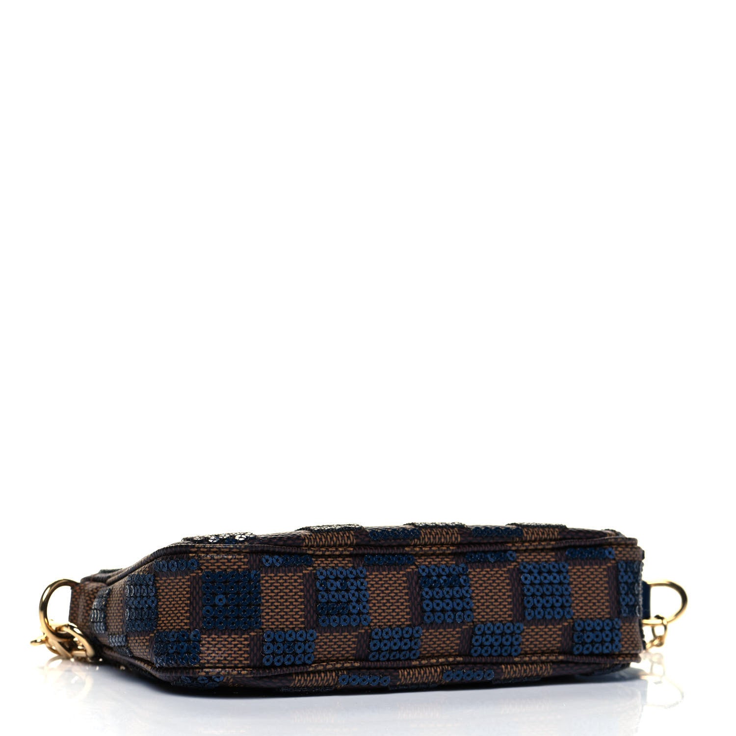 Louis Vuitton Damier Paillettes Mini Pochette Accessories Blue 4 of 9