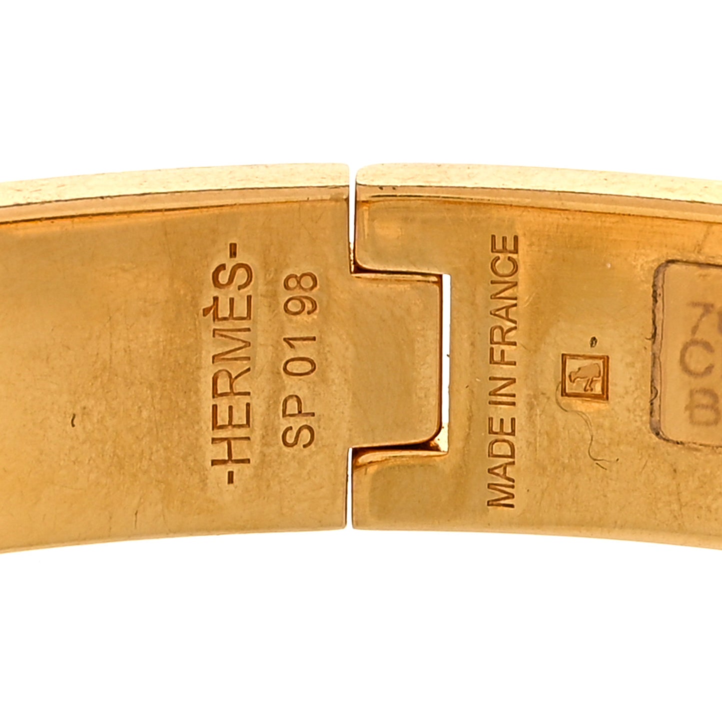 Enamel Narrow Clic Clac H Bracelet PM White