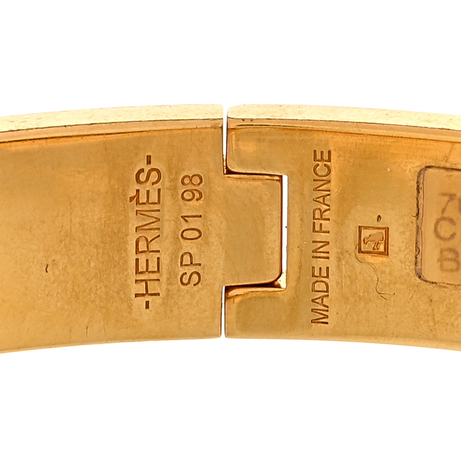 Hermes Enamel Narrow Clic Clac H Bracelet PM White 3 of 4