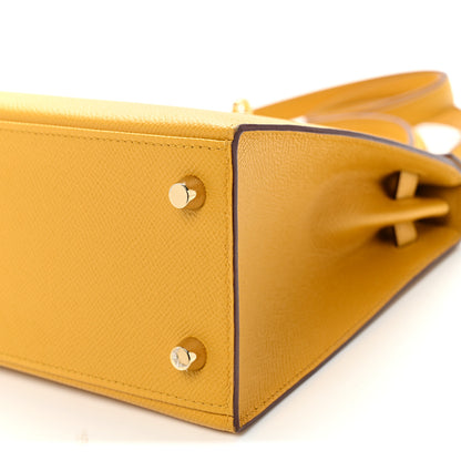 Hermes Epsom Kelly Sellier 25 Jaune Ambre 10 of 11