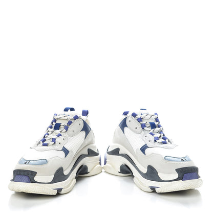 Balenciaga Fabric Mesh Mens Triple S Sneakers 41 White Blue Violet 5 of 19