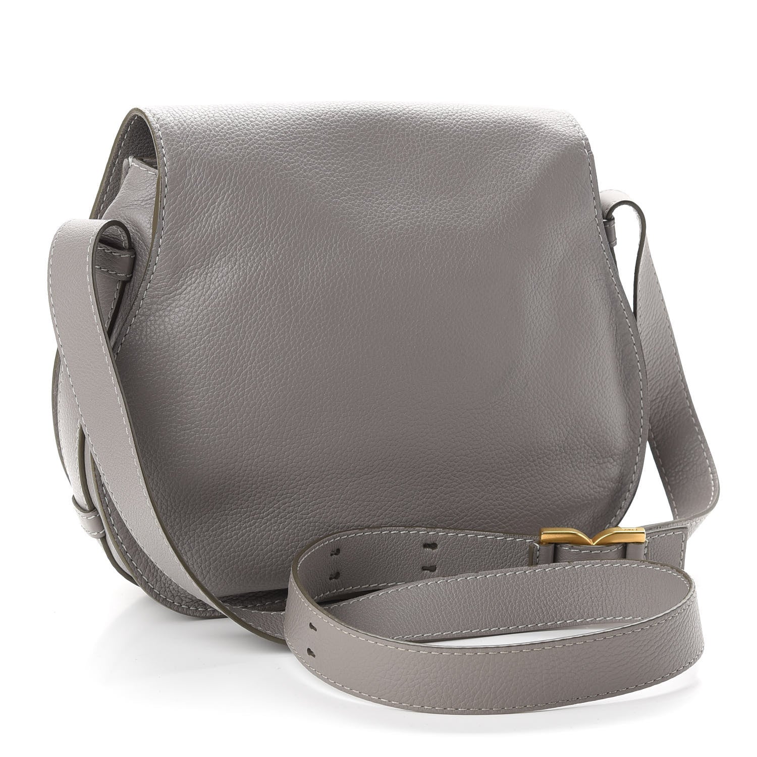 Chloe Calfskin Medium Marcie Round Crossbody Bag Cashmere Grey 3 of 11
