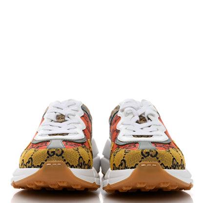 Gucci Monogram Multicolor Demetra Womens Rhyton Sneakers 36.5 Yellow Blue Great White Tabasco 2 of 8