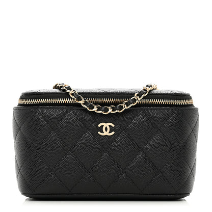 Chanel Caviar Quilted Small Vanity Case With Chain Black 1 of 10
