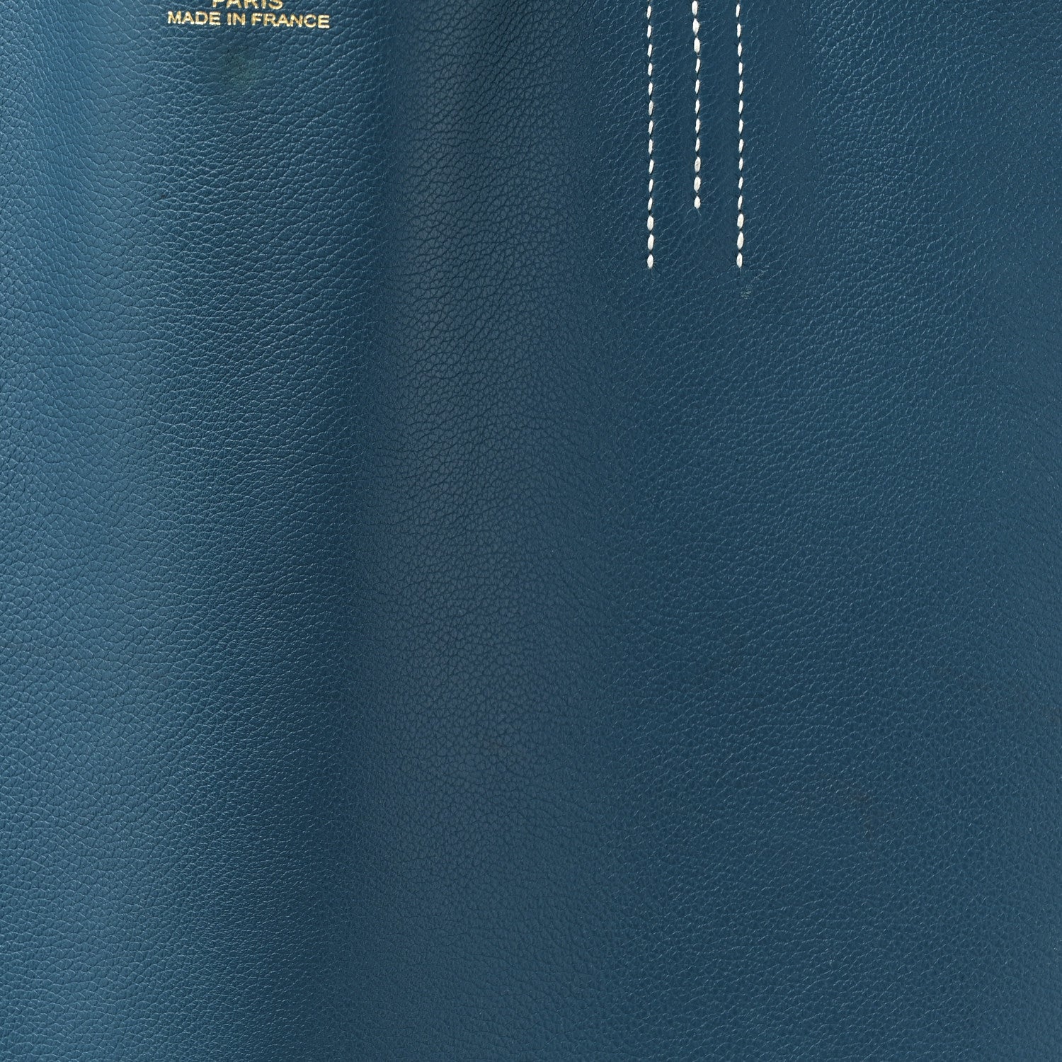 Hermes Taurillon Clemence Double Sens 45 Reversible Tote Bleu Izmir Etain 12 of 19