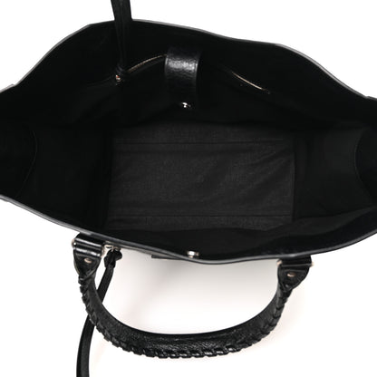 Balenciaga Agneau Arena Neo Classic Silver Hardware Large Upside Down Tote Black 6 of 11