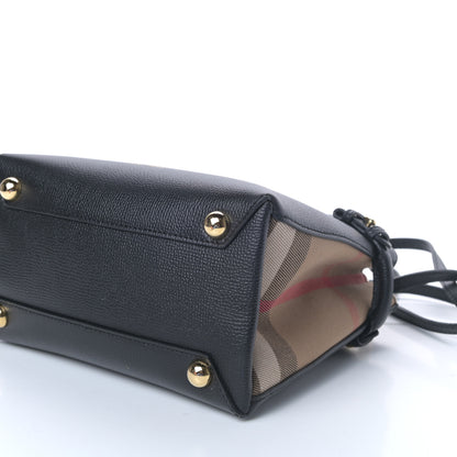 Burberry Derby Calfskin House Check Baby Banner Tote Black 8 of 8