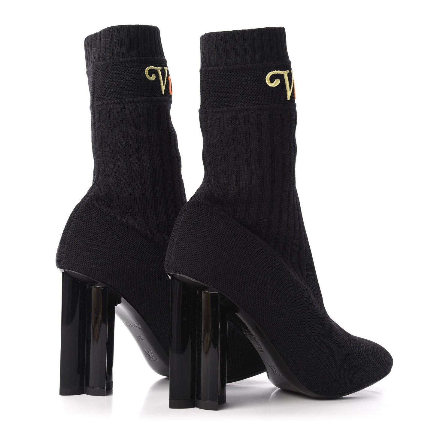 Stretch Fabric New Wave Silhouette Ankle Boots 38 Black