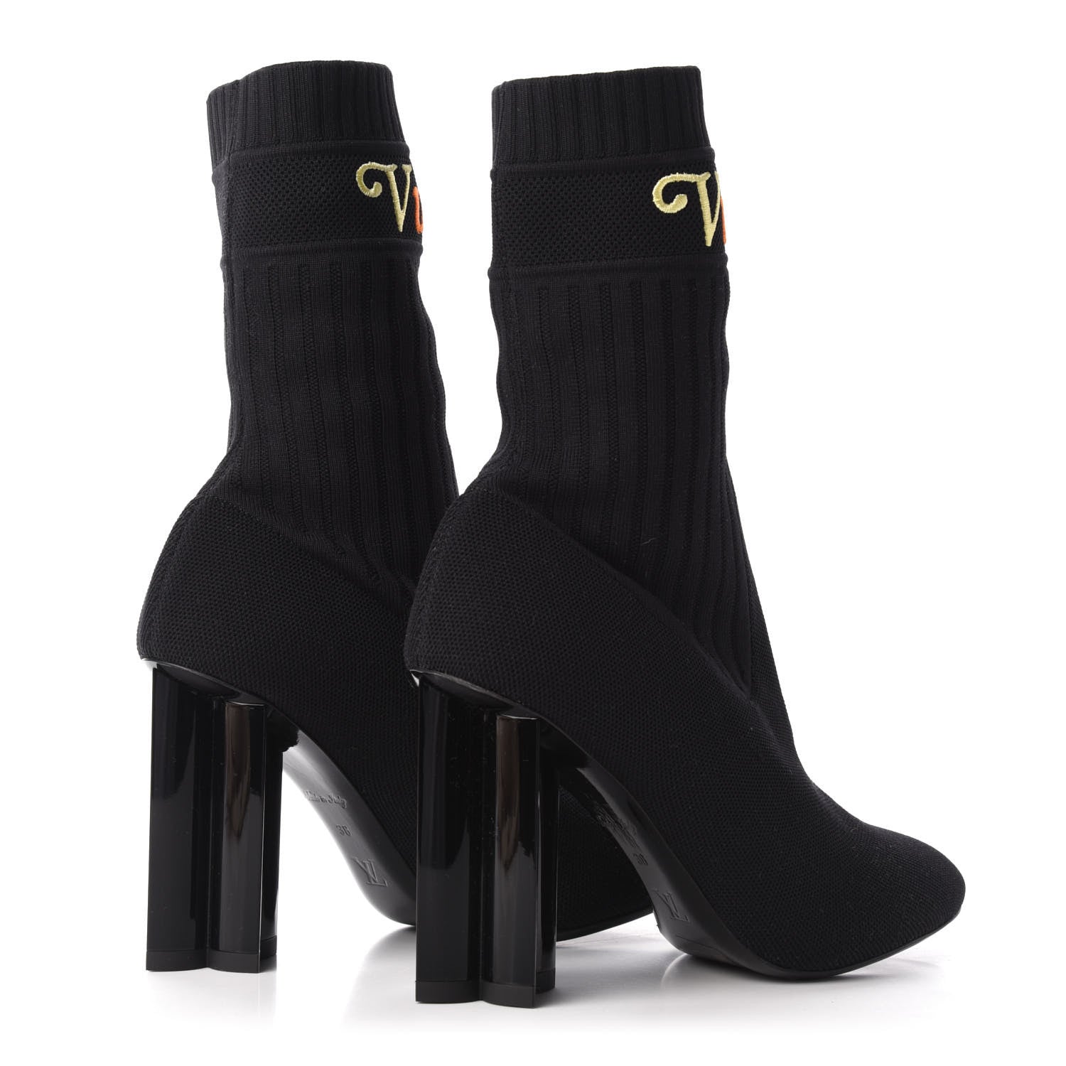 Louis Vuitton Stretch Fabric New Wave Silhouette Ankle Boots 38 Black 4 of 7
