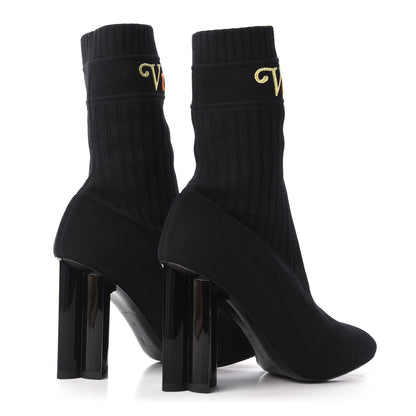 Louis Vuitton Stretch Fabric New Wave Silhouette Ankle Boots 38 Black 4 of 7