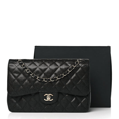 Chanel Caviar Quilted Jumbo Double Flap Black 11 of 11
