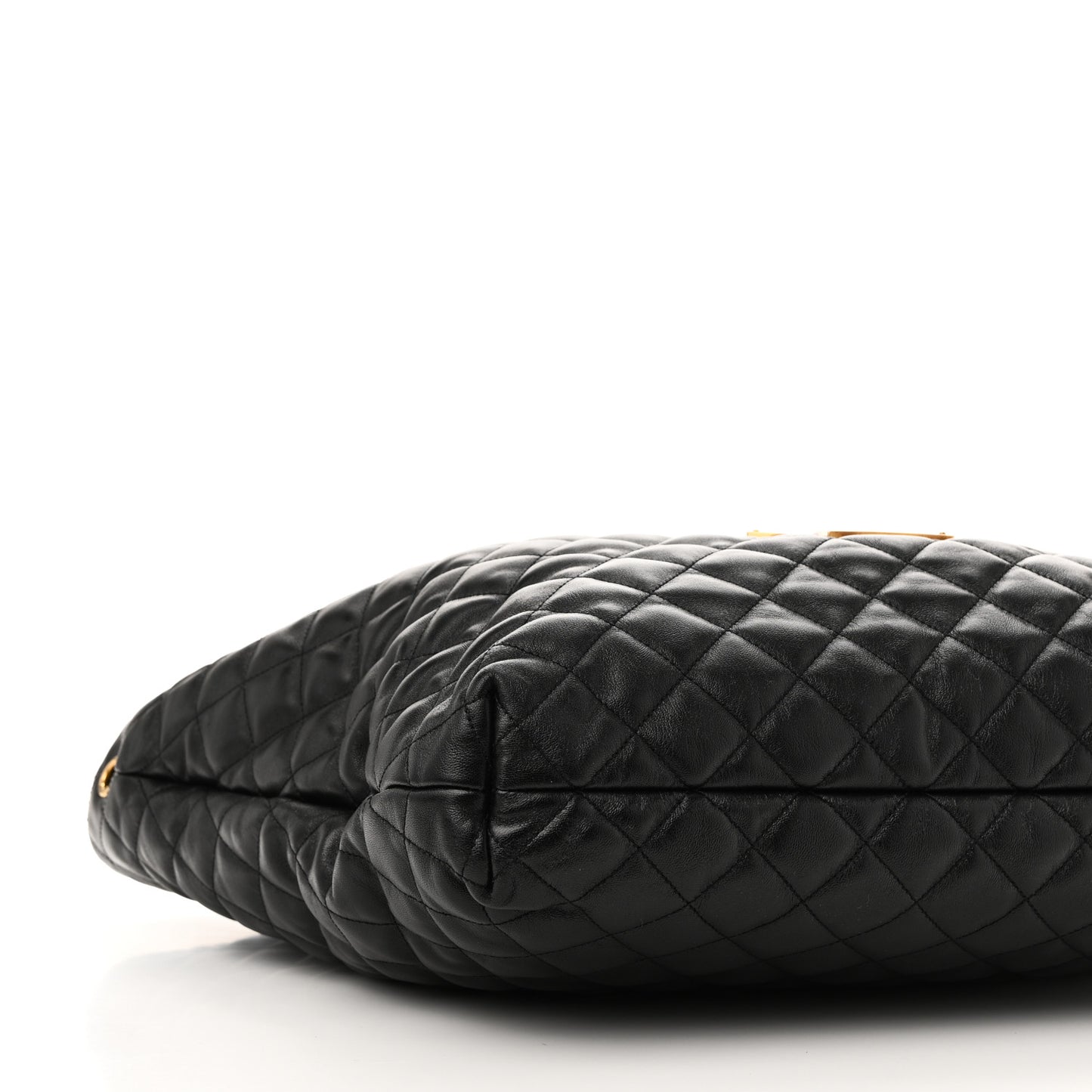 Lambskin Quilted Maxi Icare Shopping Tote Black