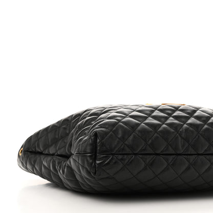 Saint Laurent Lambskin Quilted Maxi Icare Shopping Tote Black 9 of 10
