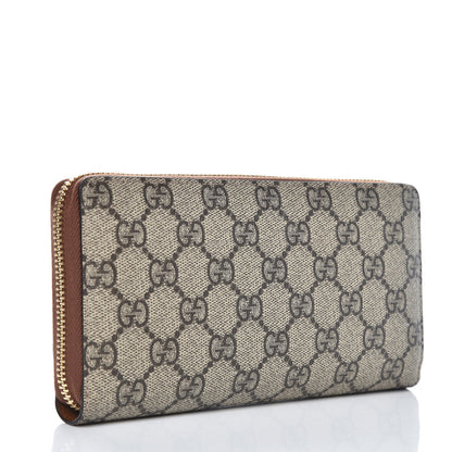 Gucci GG Supreme Monogram Garden Embroidered Zip Around Wallet 3 of 8