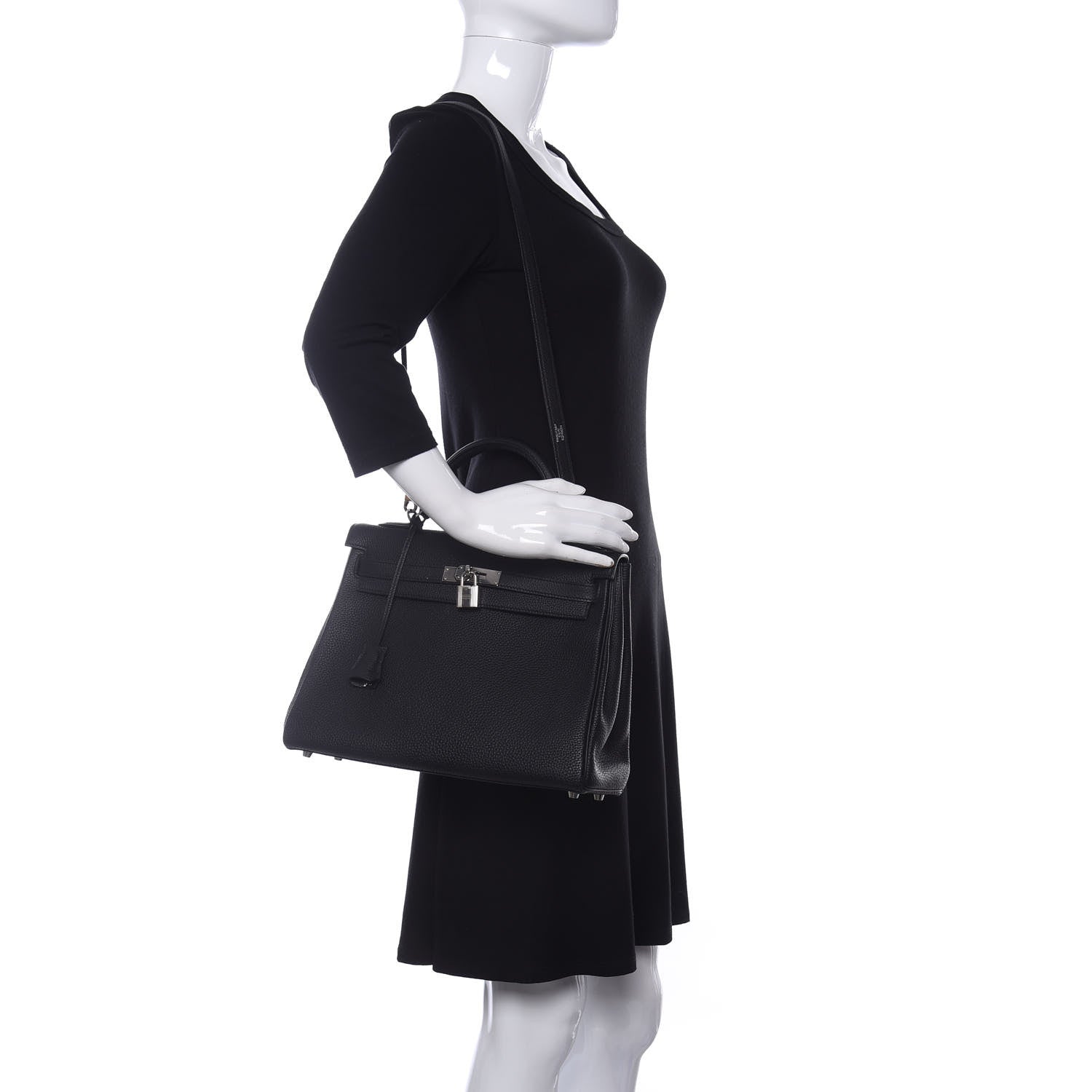 Hermes Togo Kelly Retourne 32 Black 2 of 23