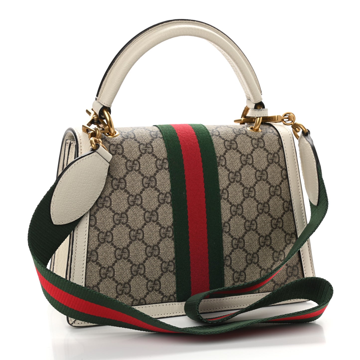 GG Supreme Monogram Small Queen Margaret Top Handle Bag White
