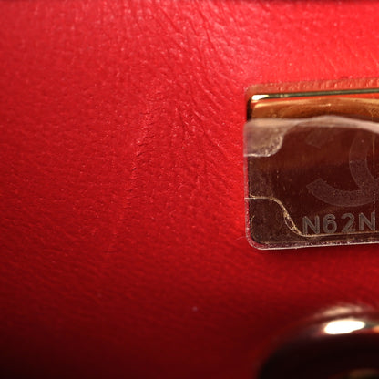 Chanel Caviar Lizard Embossed Quilted Extra Mini Coco Handle Flap Red 7 of 12