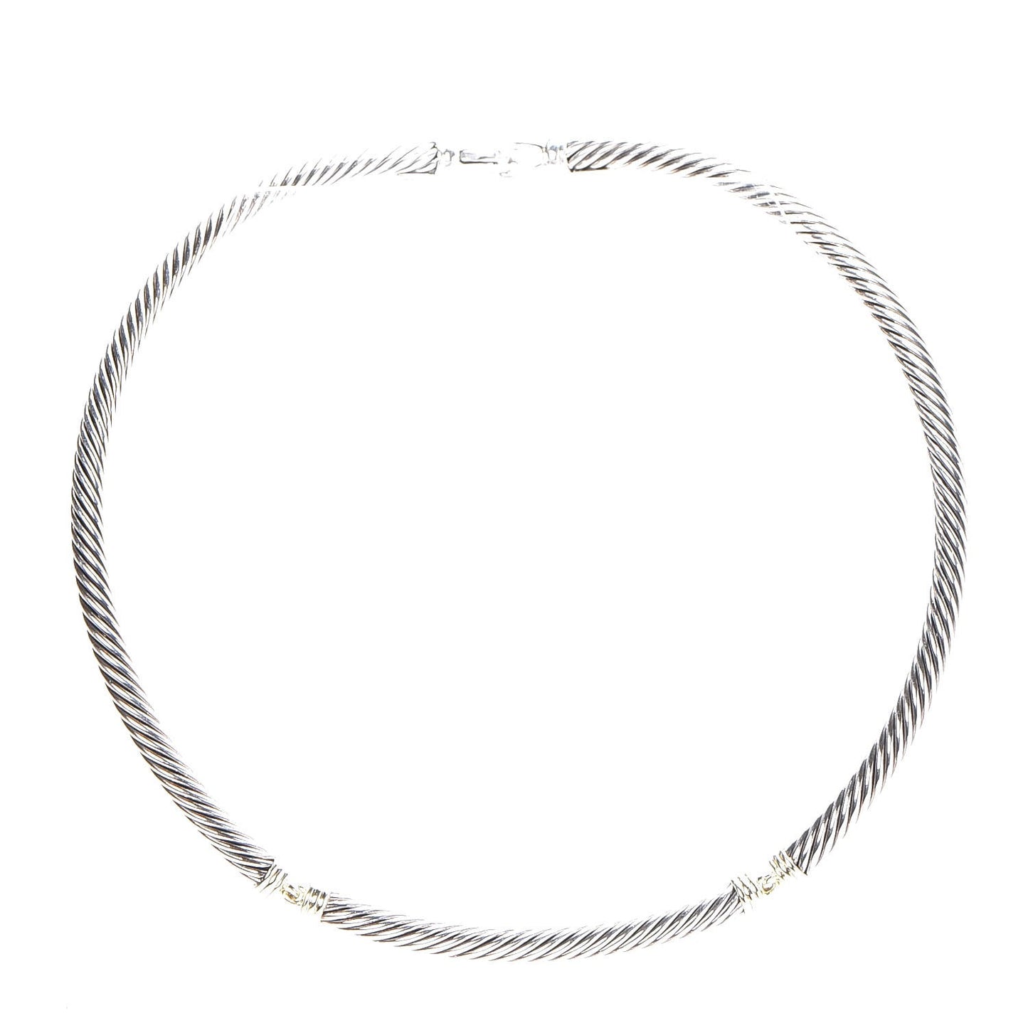 Sterling Silver 14K Yellow Gold 5mm Metro Necklace