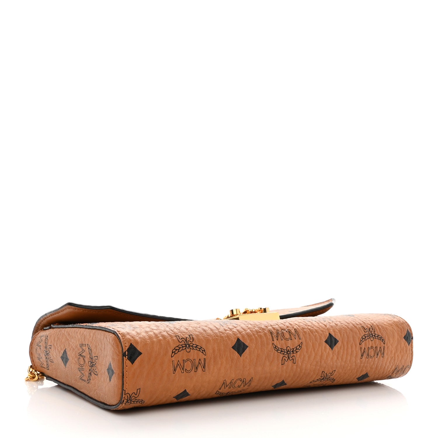 MCM Visetos Small Millie Crossbody Bag Cognac 1145122 – FASHIONPHILE