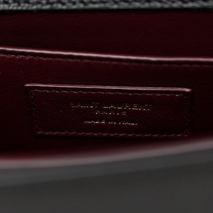 Saint Laurent Grain de Poudre Medium Classic Monogram Cassandra Top Handle Black Rouge Legion 6 of 9