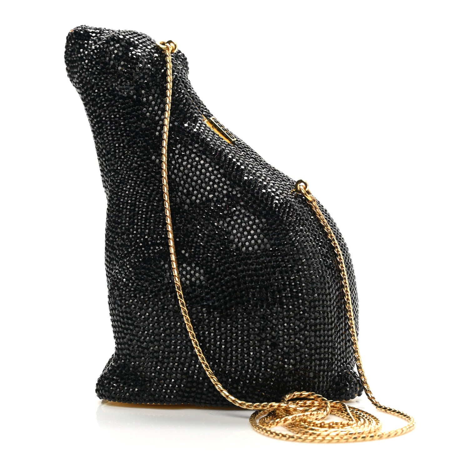 Judith Leiber Swarovski Crystal Black Bear Minaudiere Clutch Black 4 of 11