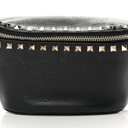 Valentino Garavani Grainy Calfskin Rockstud Belt Bag Black 7 of 9