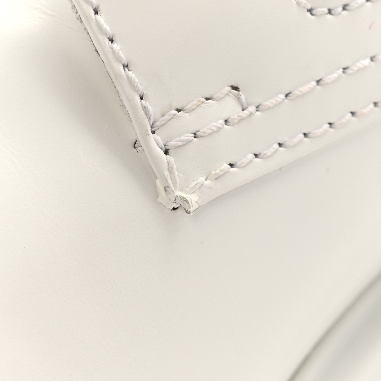Prada Spazzolato Rois Re-Nylon Metal Triangle Logo Monolith Pouch Pocket 55mm Boots 40 White 11 of 13