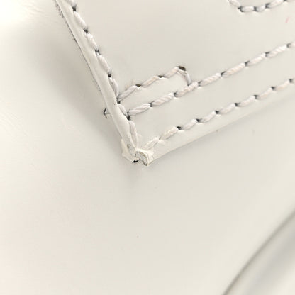 Prada Spazzolato Rois Re-Nylon Metal Triangle Logo Monolith Pouch Pocket 55mm Boots 40 White 11 of 13