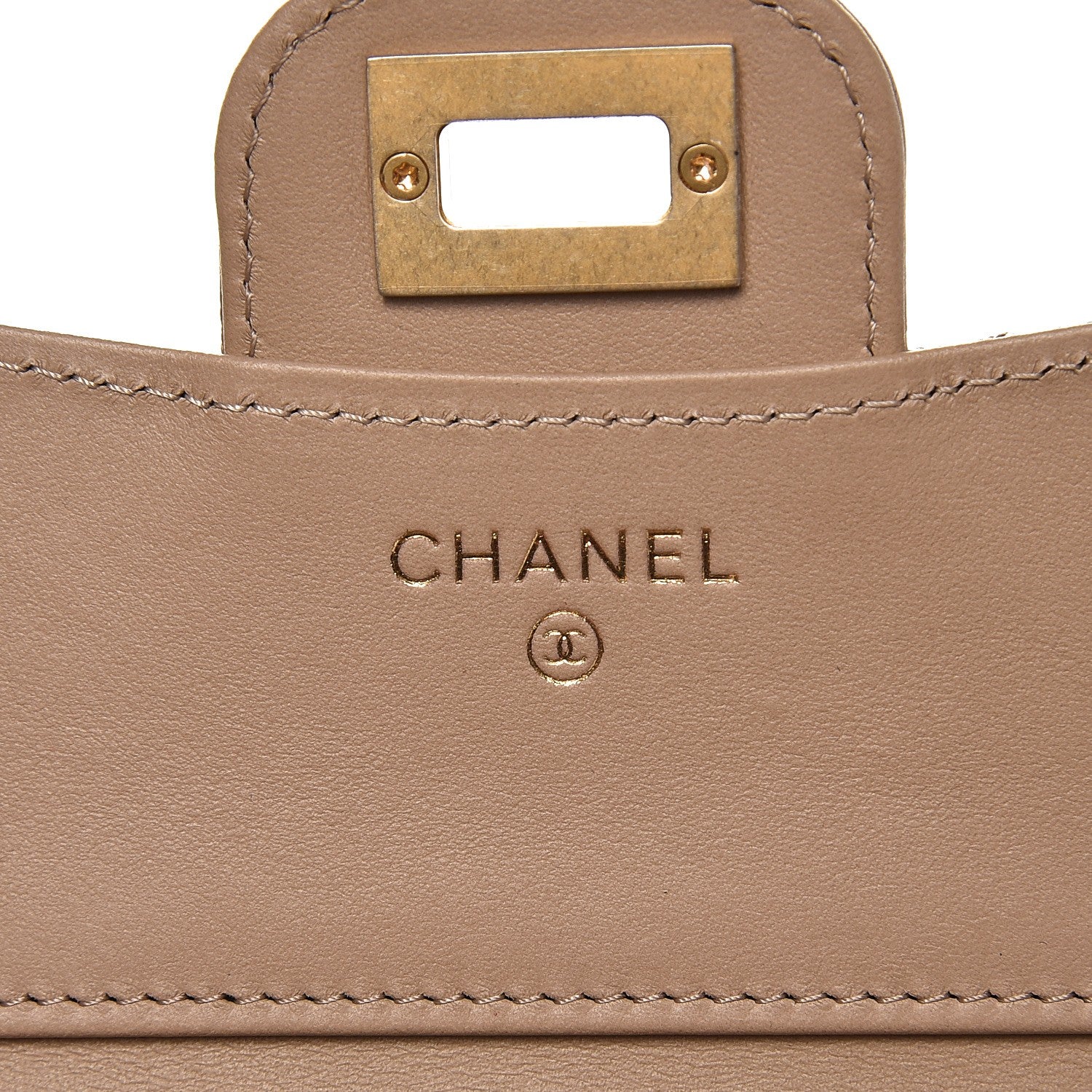 Chanel Metallic Aged Calfskin Quilted Small Reissue Wallet Gold 6 of 9