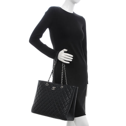 Chanel Caviar Quilted Large CC Shopping Tote Black 2 of 7