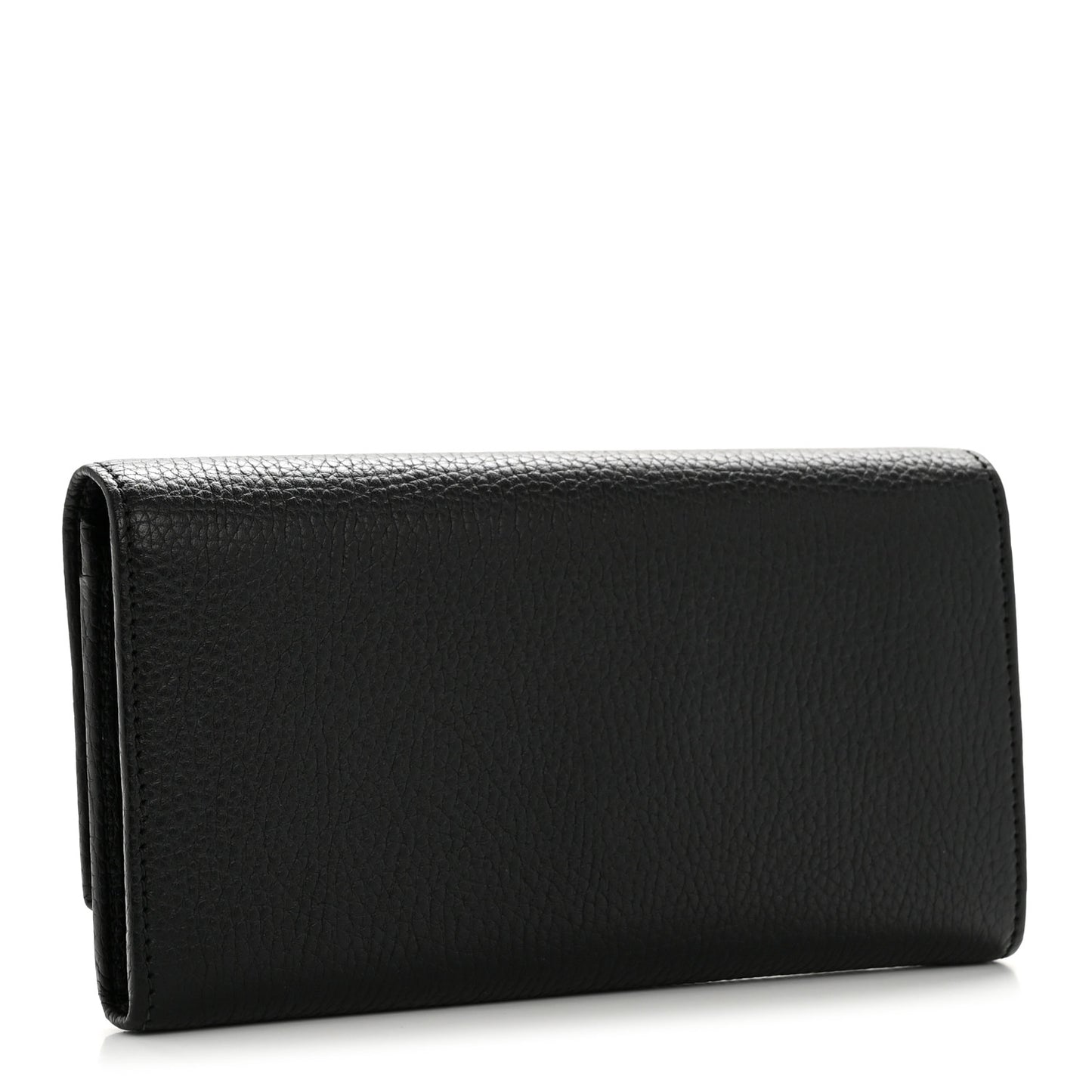 Pebbled Calfskin Large Soho Continental Wallet Black
