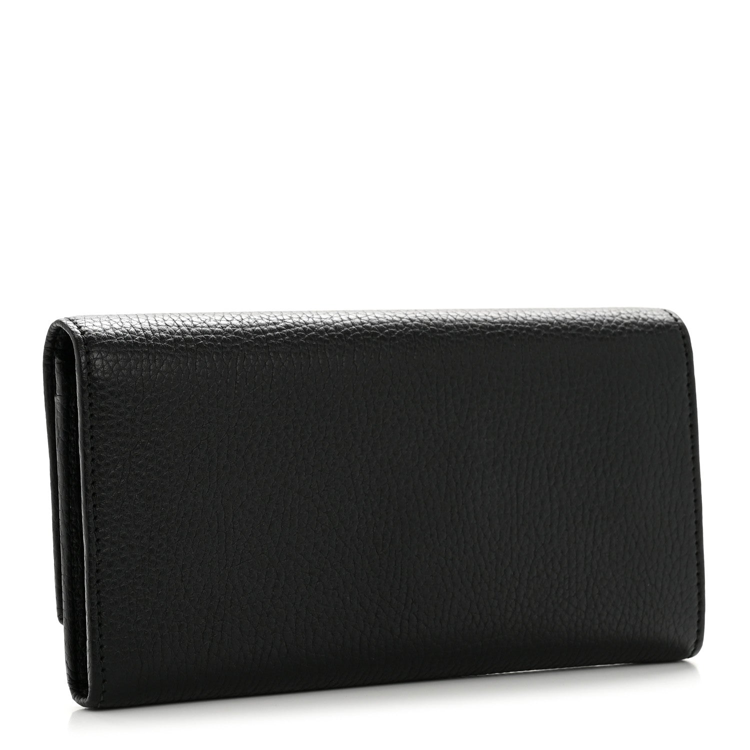 Gucci Pebbled Calfskin Large Soho Continental Wallet Black 3 of 9