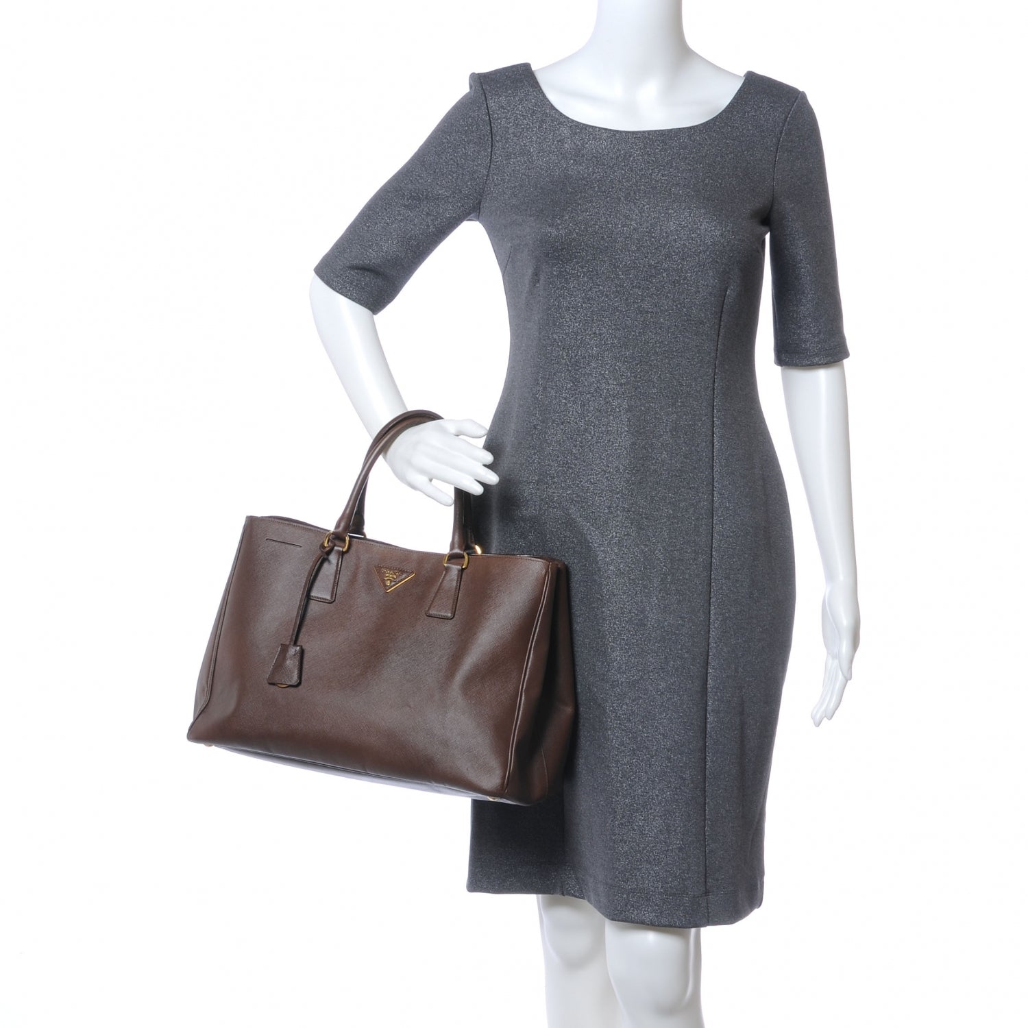 Prada Saffiano Lux Tote Cacao 2 of 7