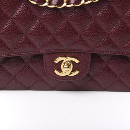Chanel Caviar Quilted Medium Double Flap Bordeaux 10 of 11