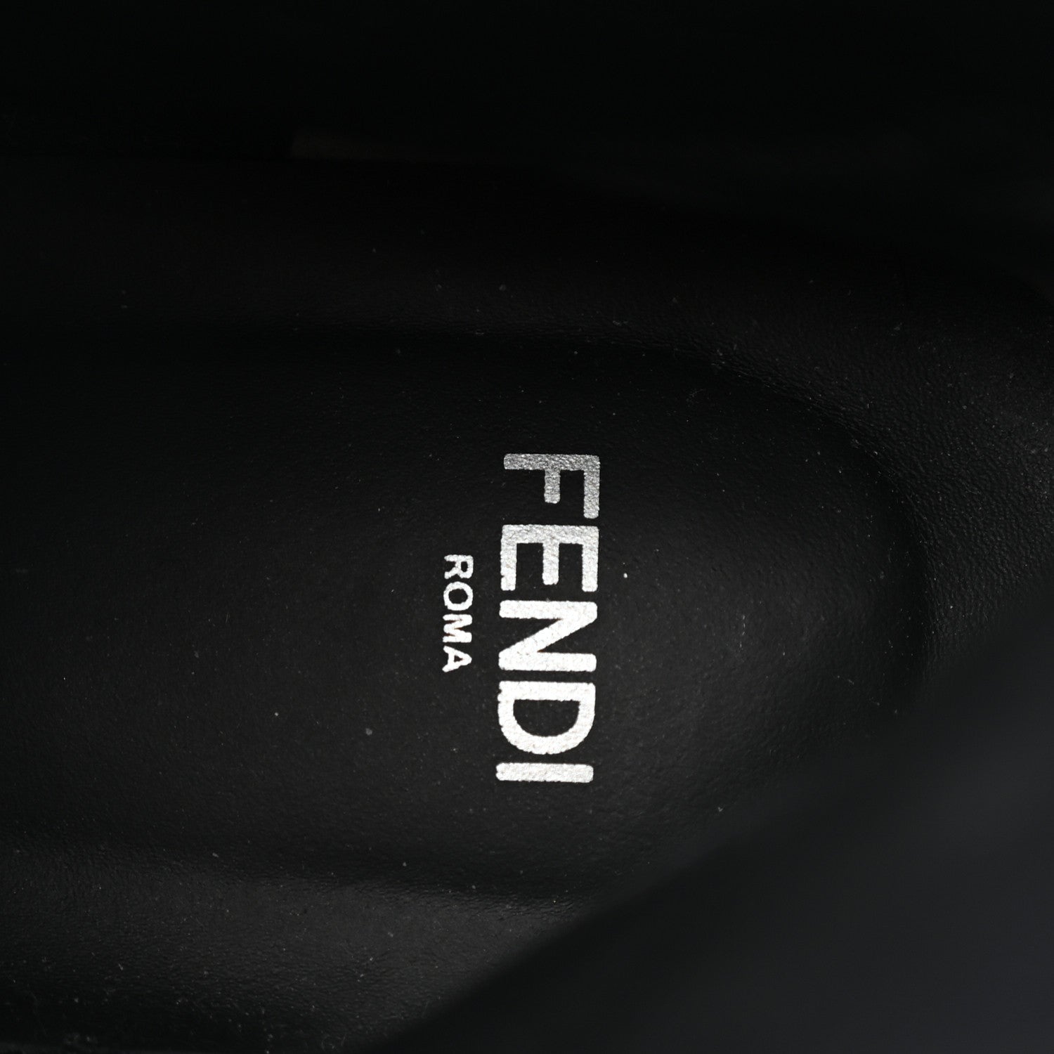 Fendi Nappa FF Embossed Womens Biker Boots 39.5 Black 7 of 10