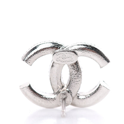 Chanel Crystal CC Coco Flapper Earrings Silver 4 of 5