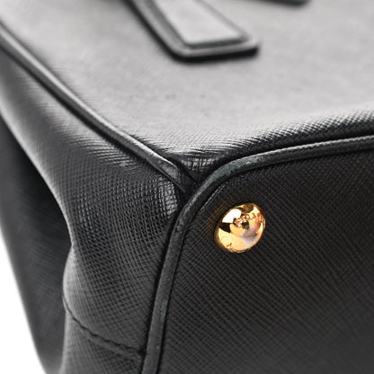 Prada Saffiano Lux Micro Galleria Double Zip Tote Black 12 of 12