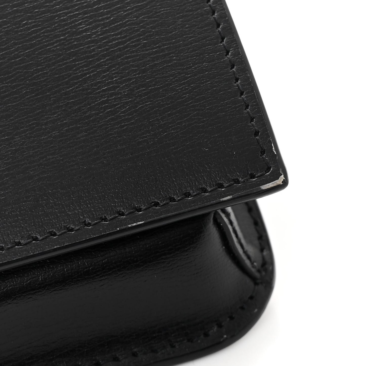 Smooth Calfskin Monogram Phone Holder Crossbody Black