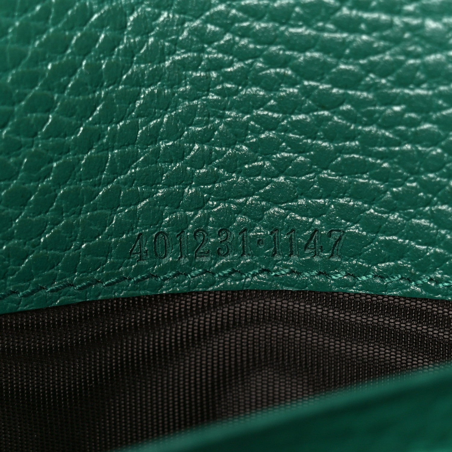 Gucci Calfskin Mini Dionysus Chain Wallet Emerald 8 of 12