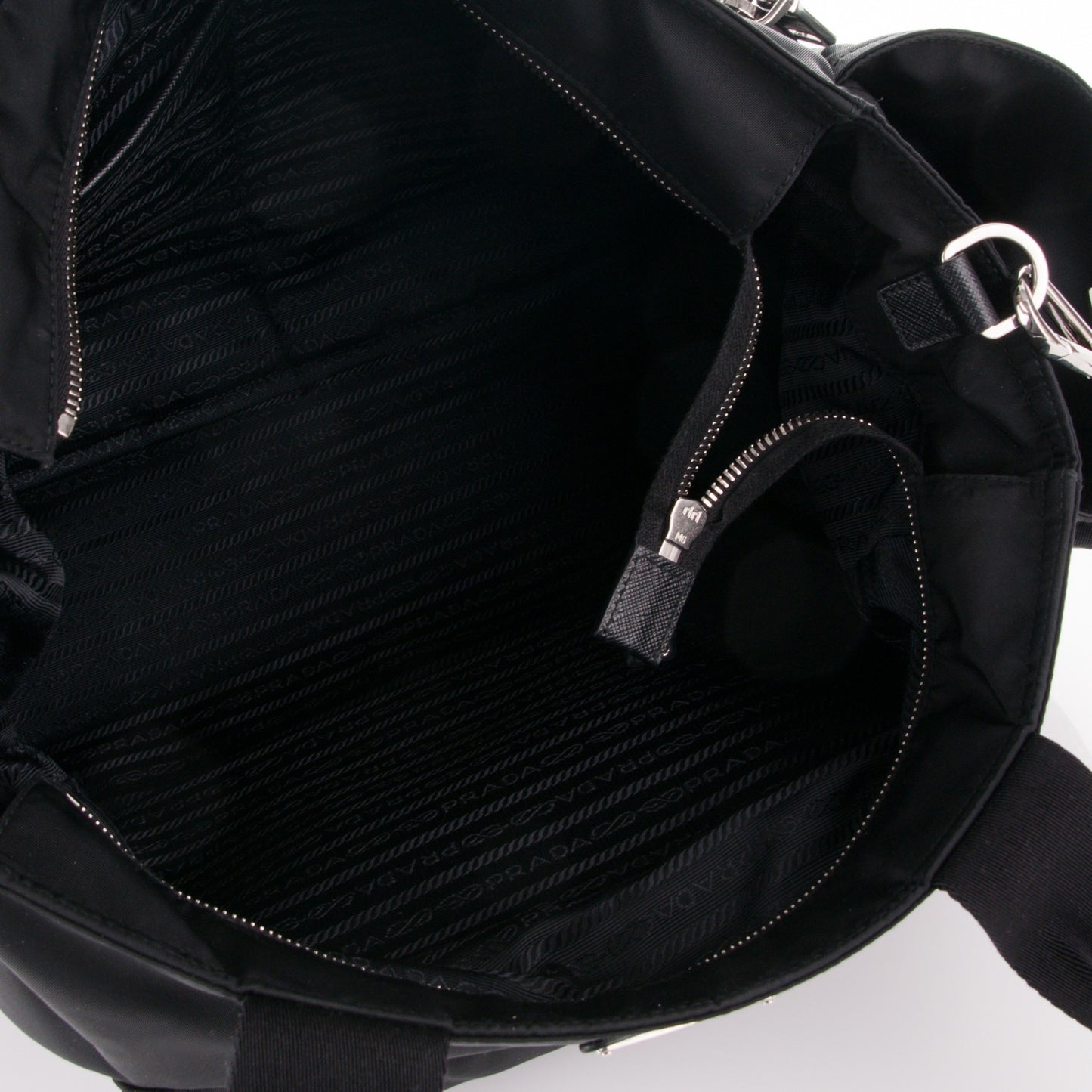 Tessuto Nylon Vela Diaper Bag Black