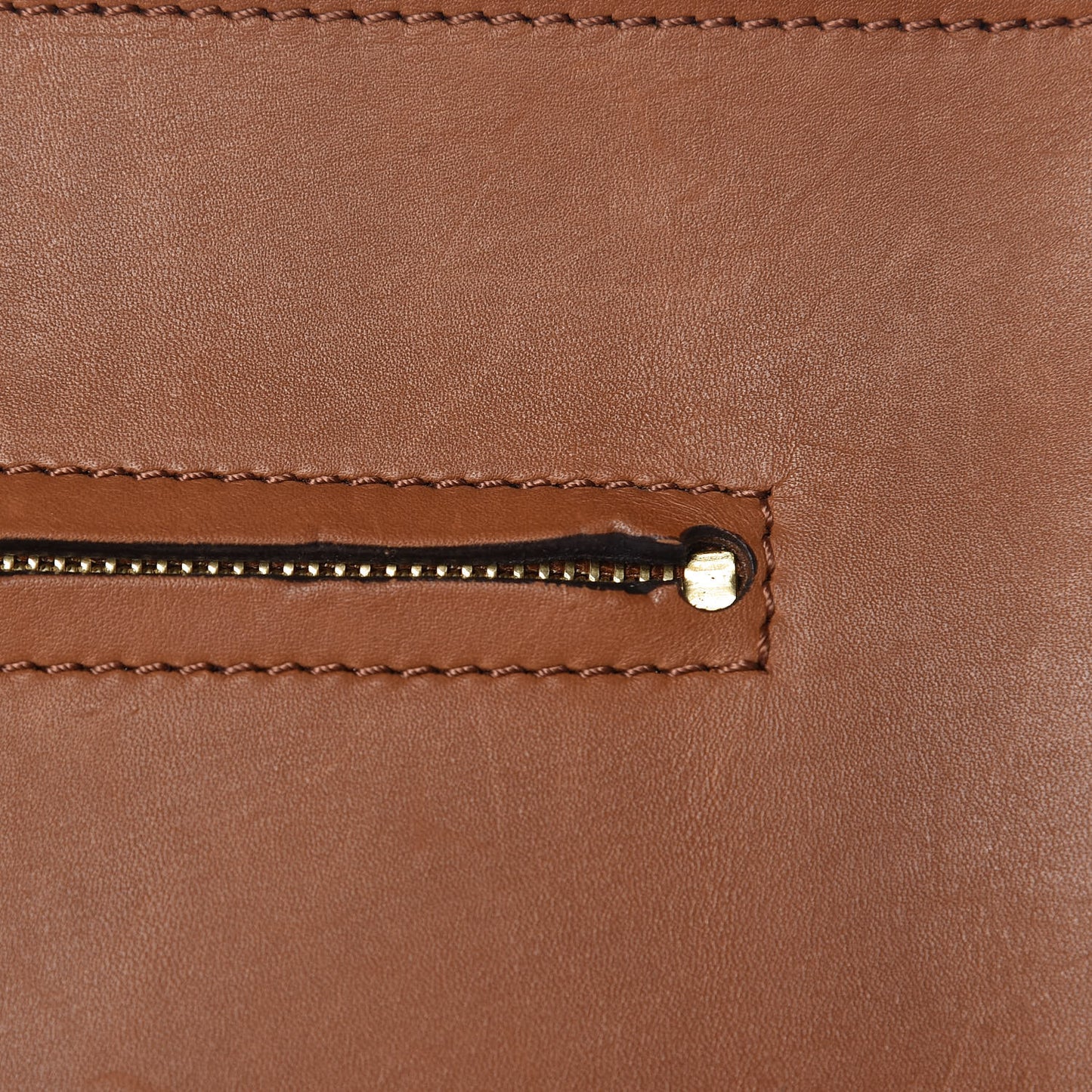 Natural Calfskin Suede Medium Trapeze Tan