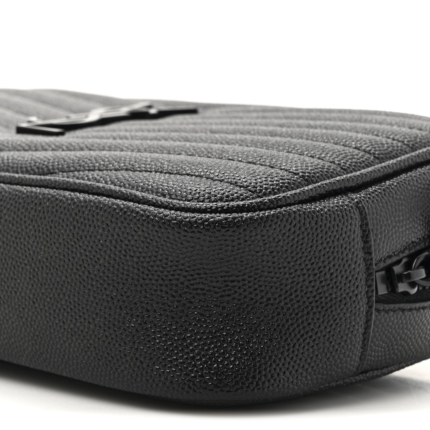Grain De Poudre Matelasse Monochrome Monogram Mini Lou Camera Bag Black