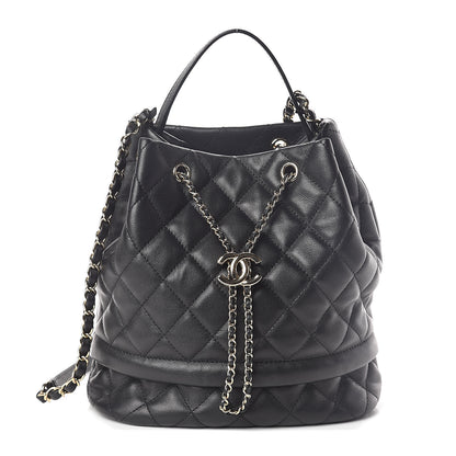 Chanel Caviar Quilted Large Rolled Up Bucket Drawstring Bag Black 1 of 10