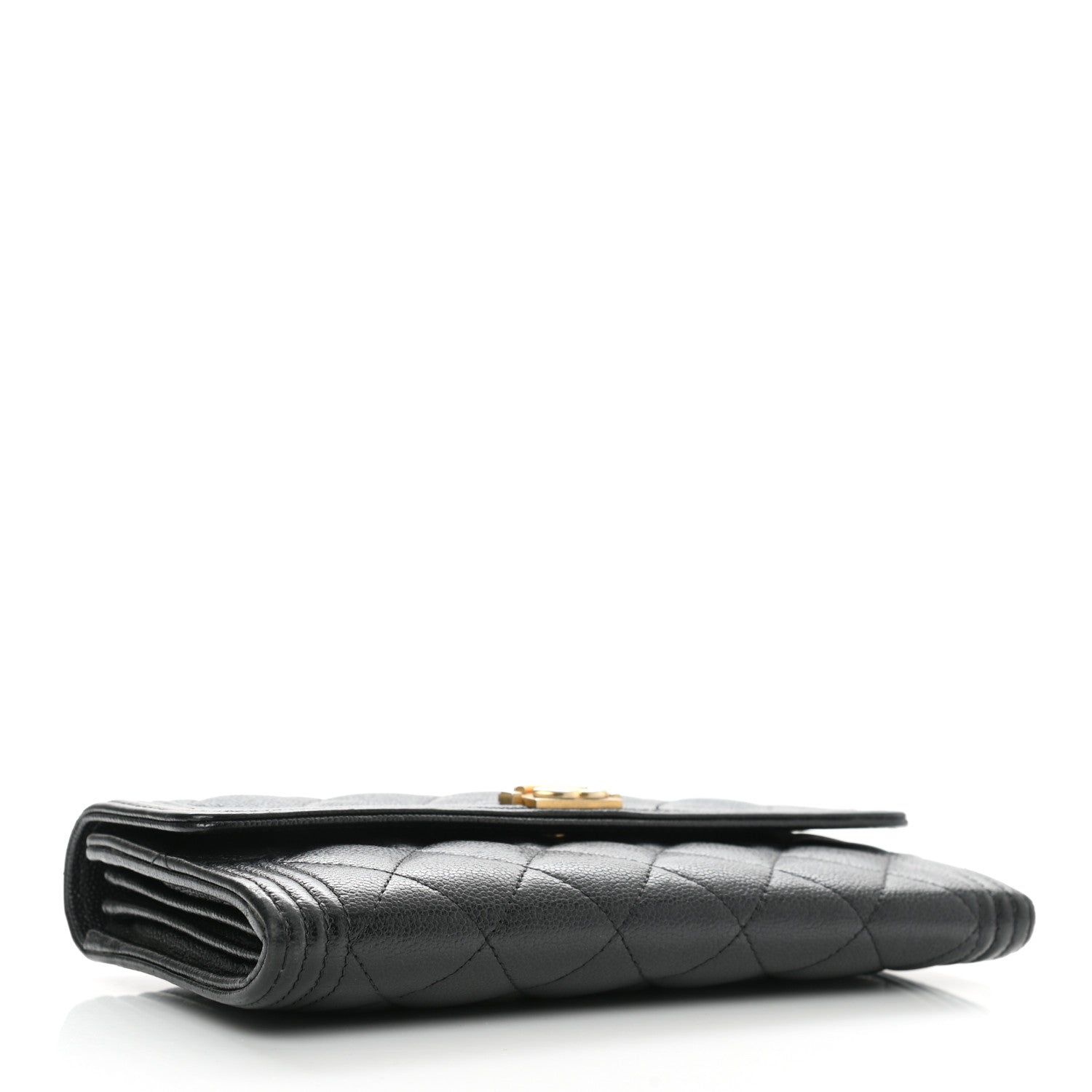 Chanel Caviar Quilted Large Boy Gusset Flap Wallet Black 4 of 9