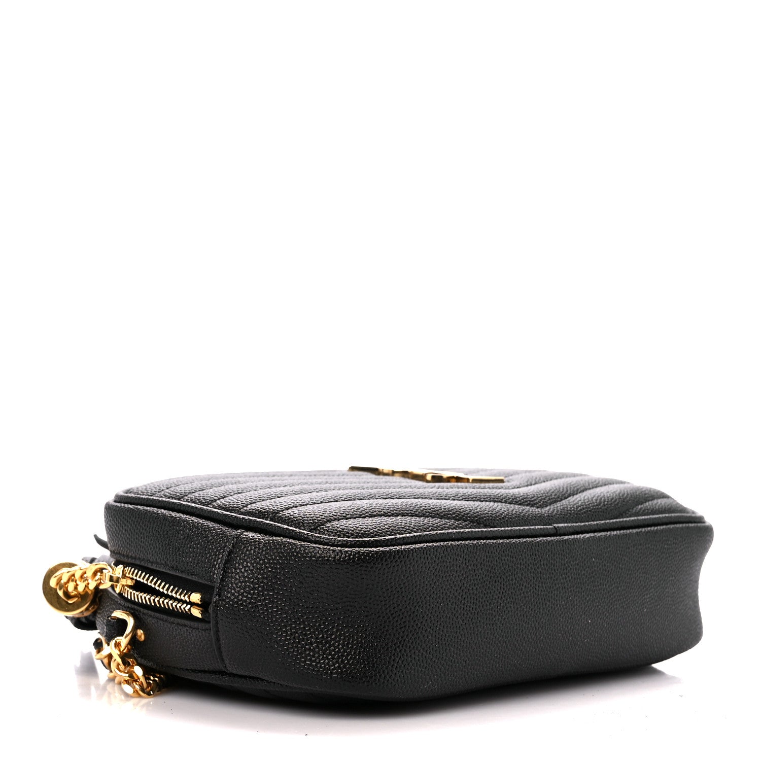 Saint Laurent Grain De Poudre Matelasse Monogram Mini Lou Camera Bag Black 6 of 12