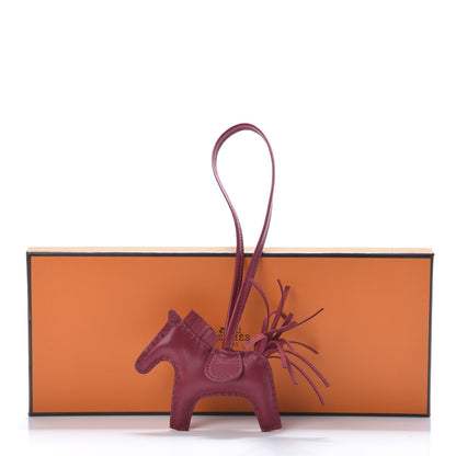 Hermes Milo Lambskin Grigri Rodeo Horse Bag Charm PM Rubis 5 of 5