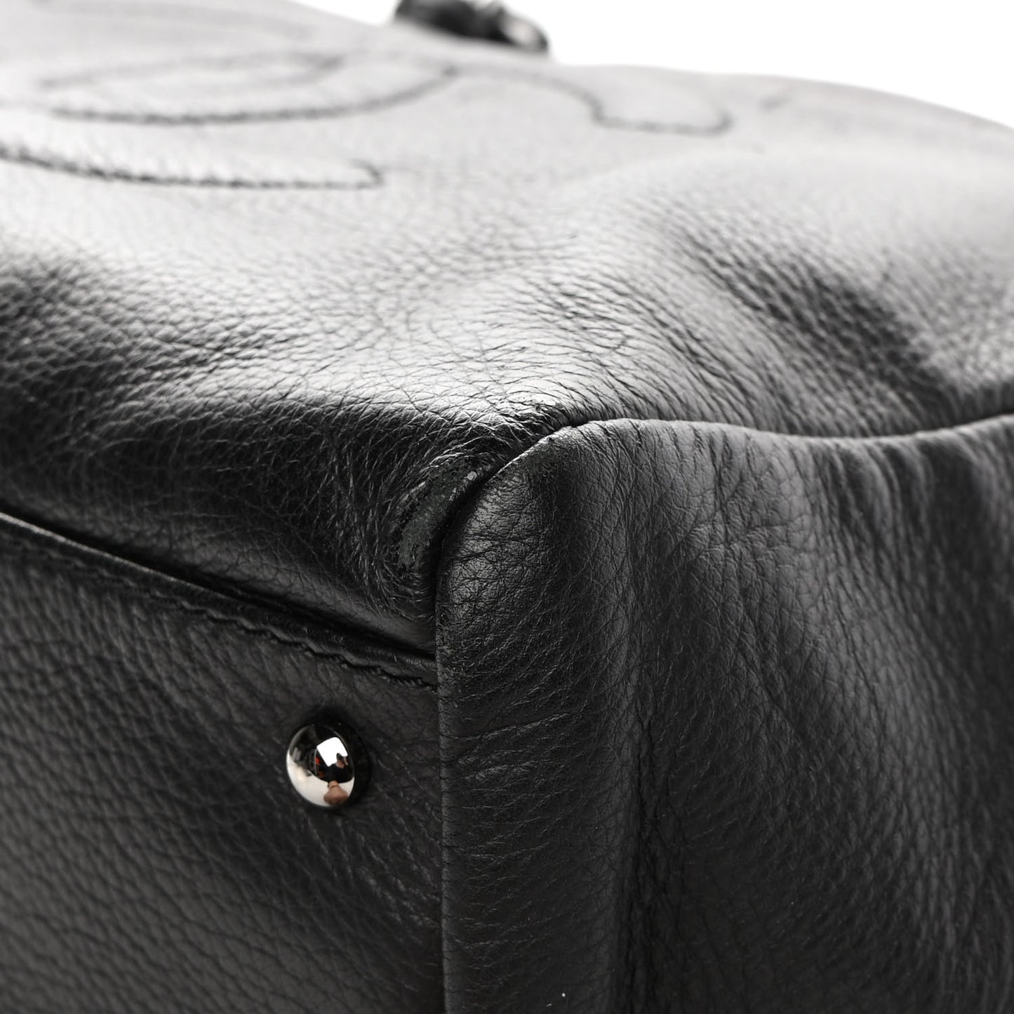 Deerskin Luxe Ligne Large Bowler Black