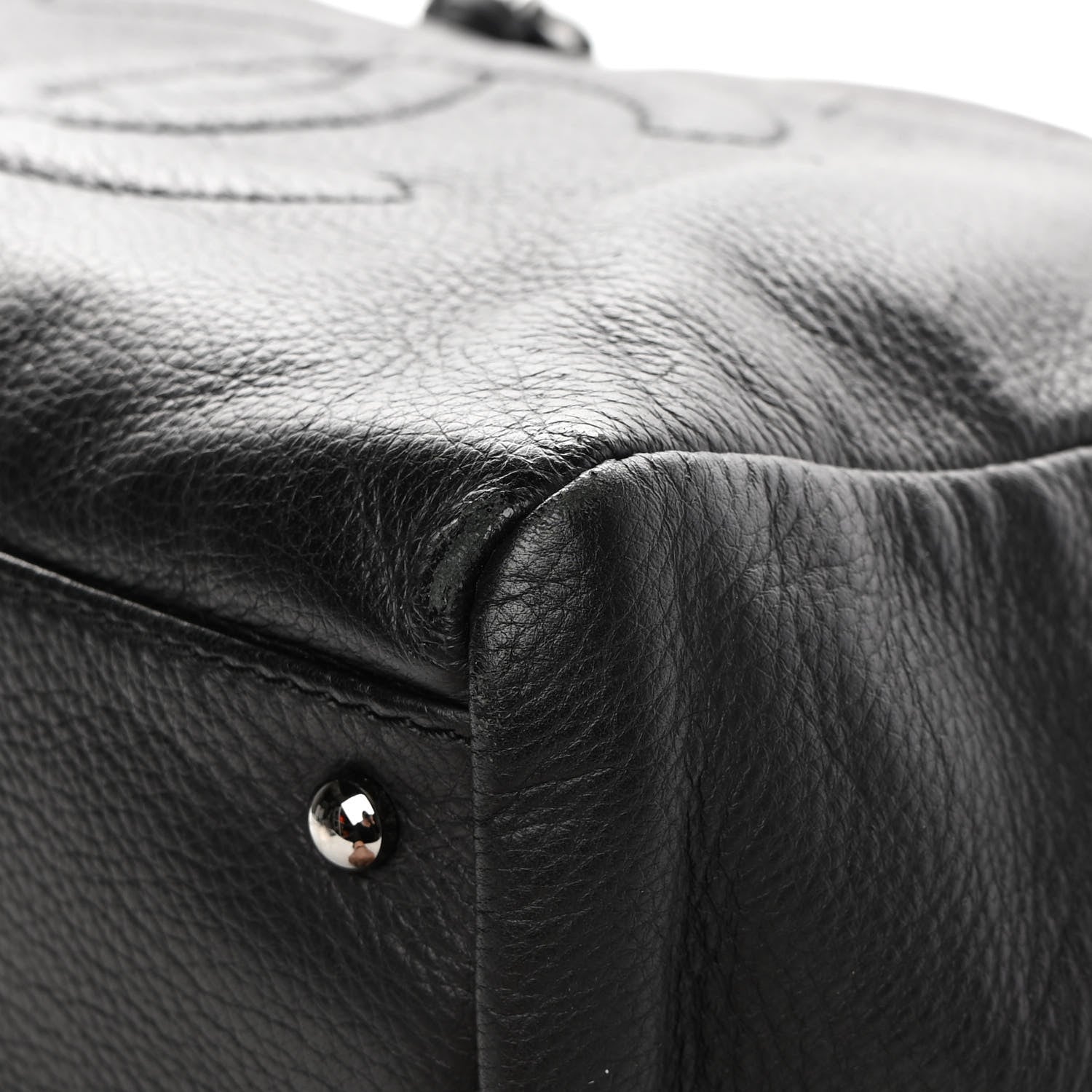 Chanel Deerskin Luxe Ligne Large Bowler Black 9 of 15