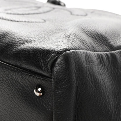 Chanel Deerskin Luxe Ligne Large Bowler Black 9 of 15