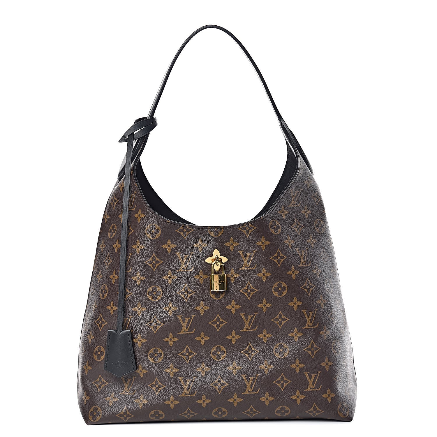 Louis Vuitton Monogram Flower Hobo Black 1 of 9